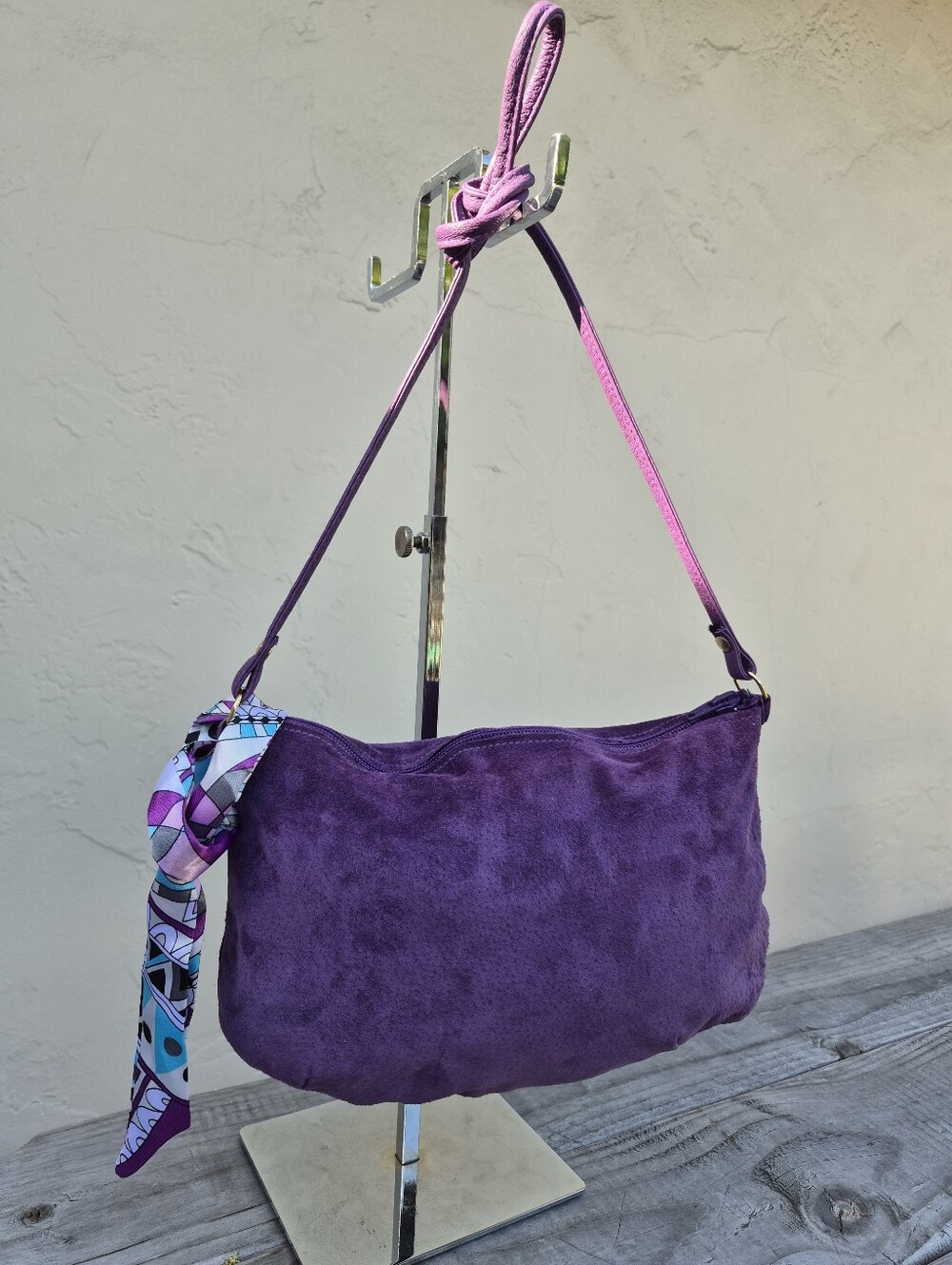 Vintage Suede Crossbody Bag - Picture 5 of 7